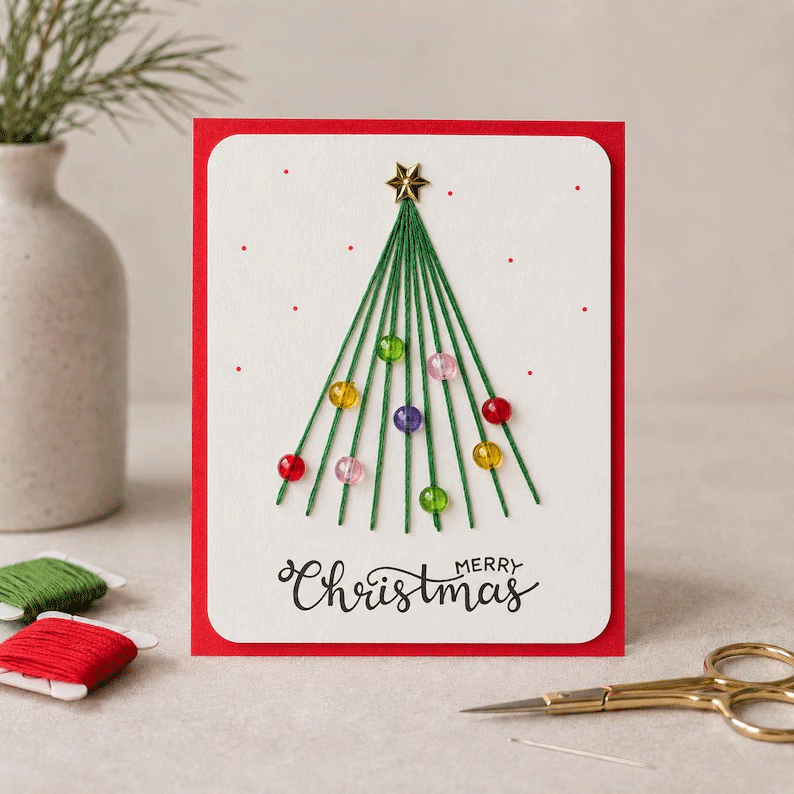 π Merry Christmas Card DIY Kit