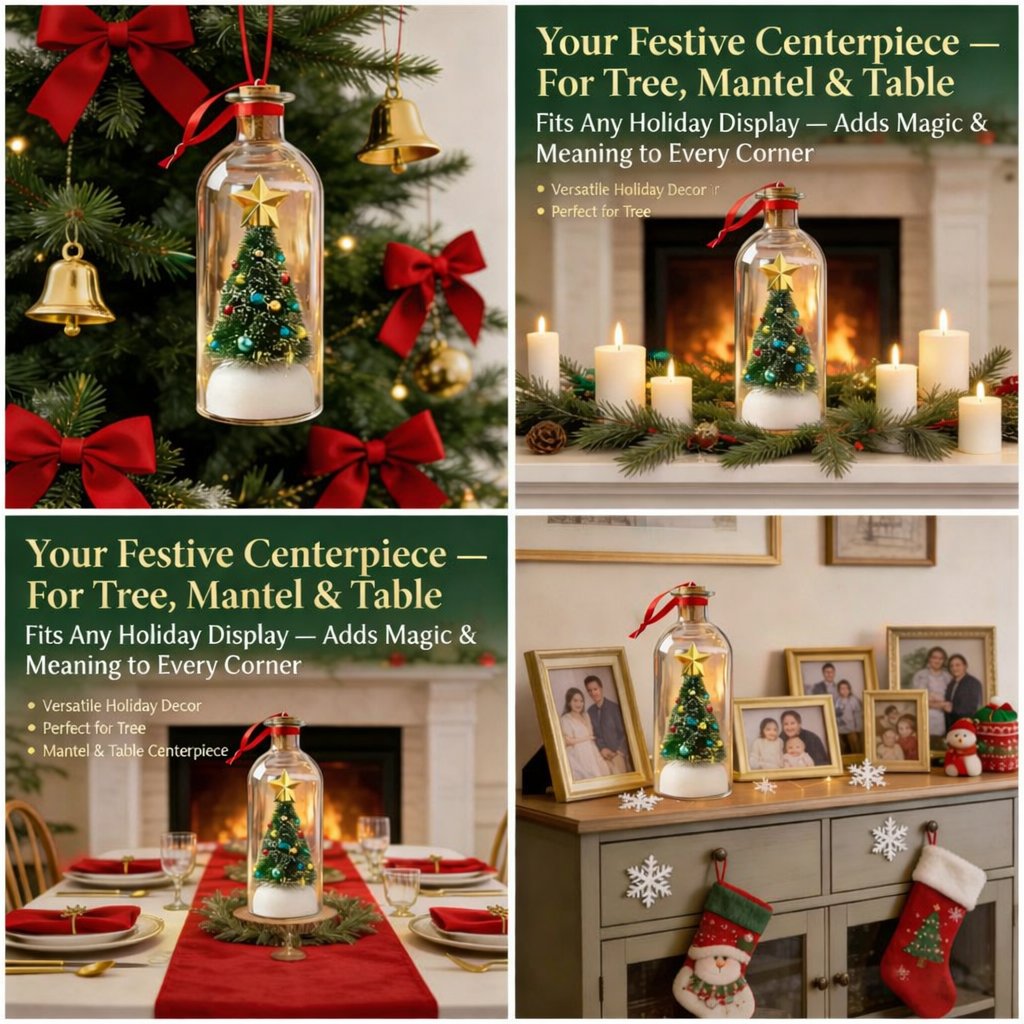 🎅🎄A Christmas Sale -Recordable Christmas Tree Message In A Bottle