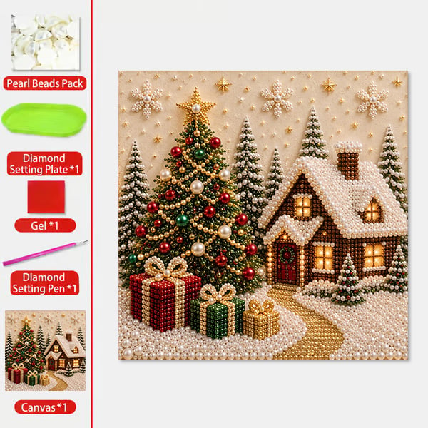 đđ
Premium 3D Pearl Christmas Wall Art Kit I Luxury Flocked Canvas with Scratch -Resistant Non-Fading Pearl Beads DIY Holiday Decorââď¸
