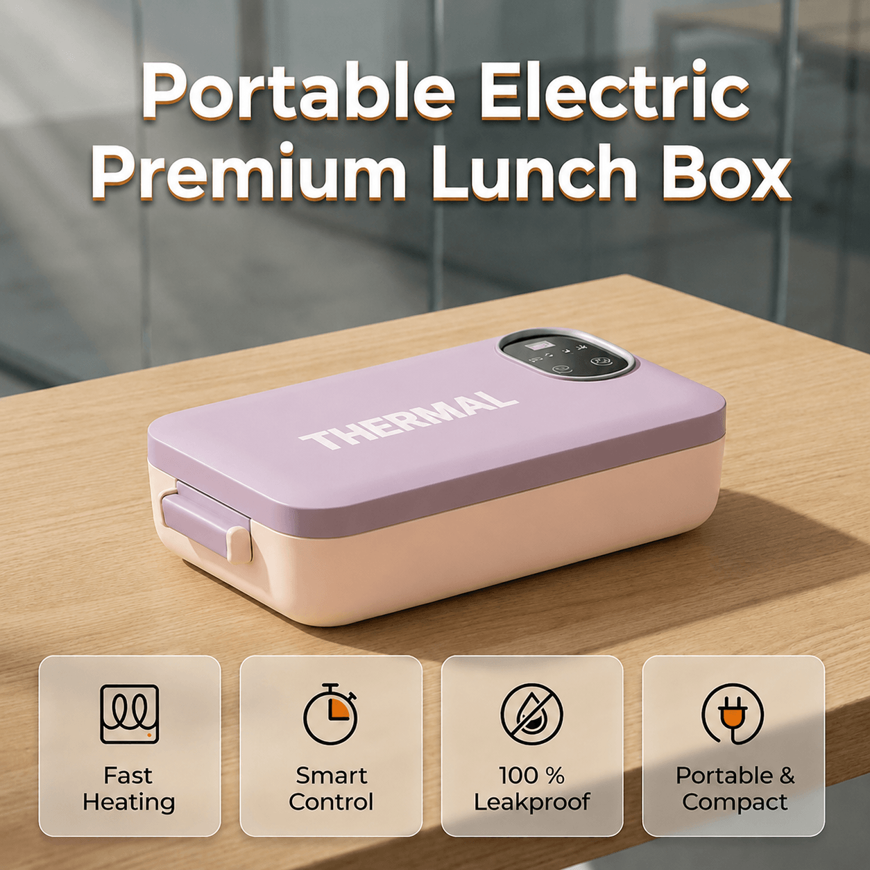 🍱🔋Portable electriclunch box with self-heating
