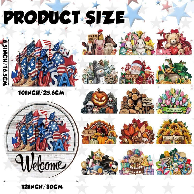 🔥 LIMITED-TIME 49% OFF — 16 Pcs Interchangeable Welcome Sign for Front Door