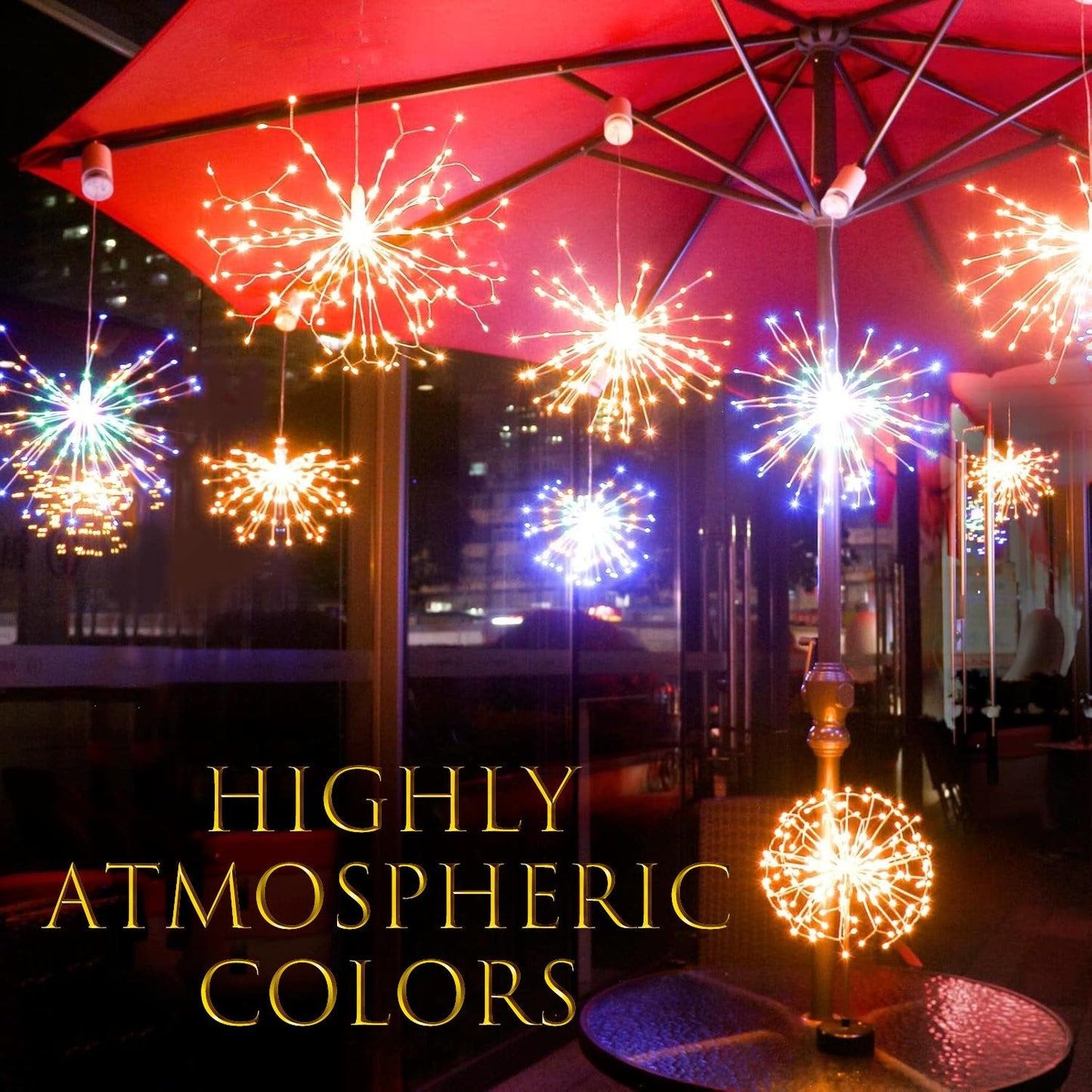 4-Pack Solar Fireworks Lights - 480 LEDS