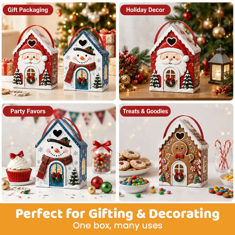 Christmas Cottage Gift Box – 5 Festive Designs for Candy & Small Gifts
