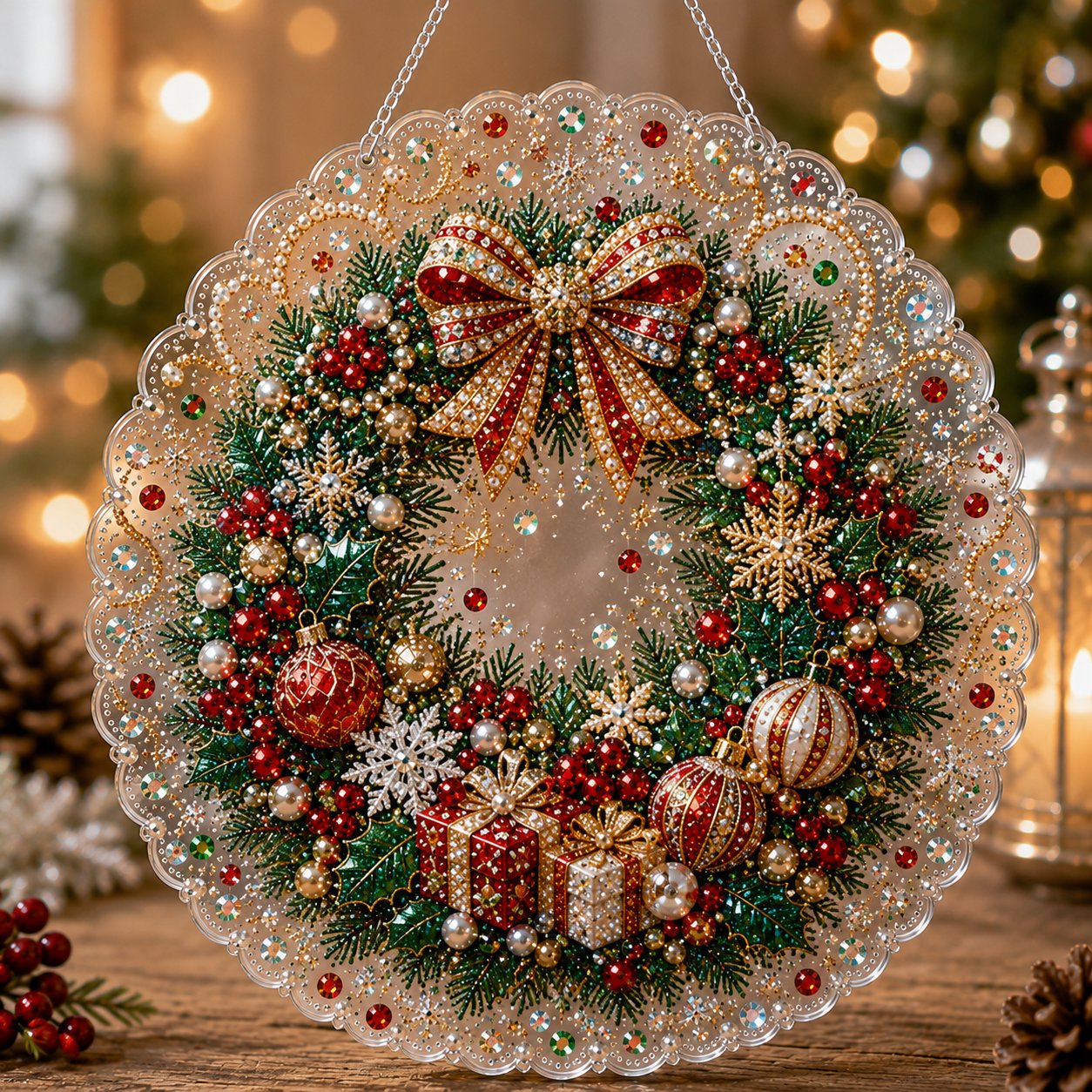 🎄LAST DAY 49% OFF —✨Christmas Pearl Diamond Art Hanging Ornament Kit🎅💎