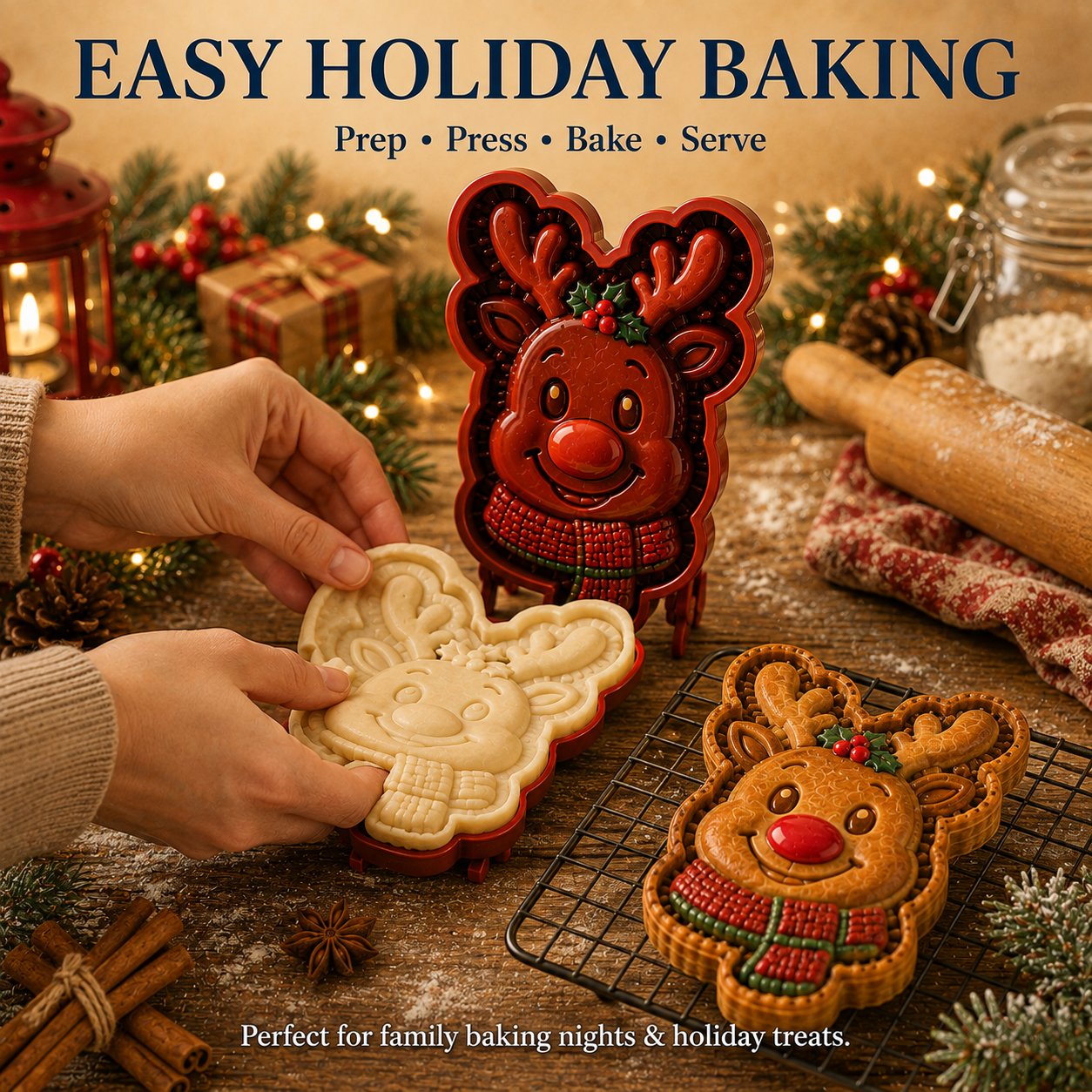 ⏳ Last Day 49% OFF – 🎄 9-Design Christmas Mini Pie Mold Collection🥧✨