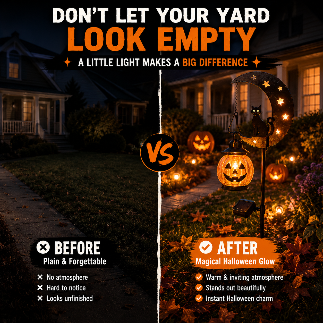 🎃Halloween Early Bird Sale | 49% OFF Pumpkin Moon Garden Stake Light