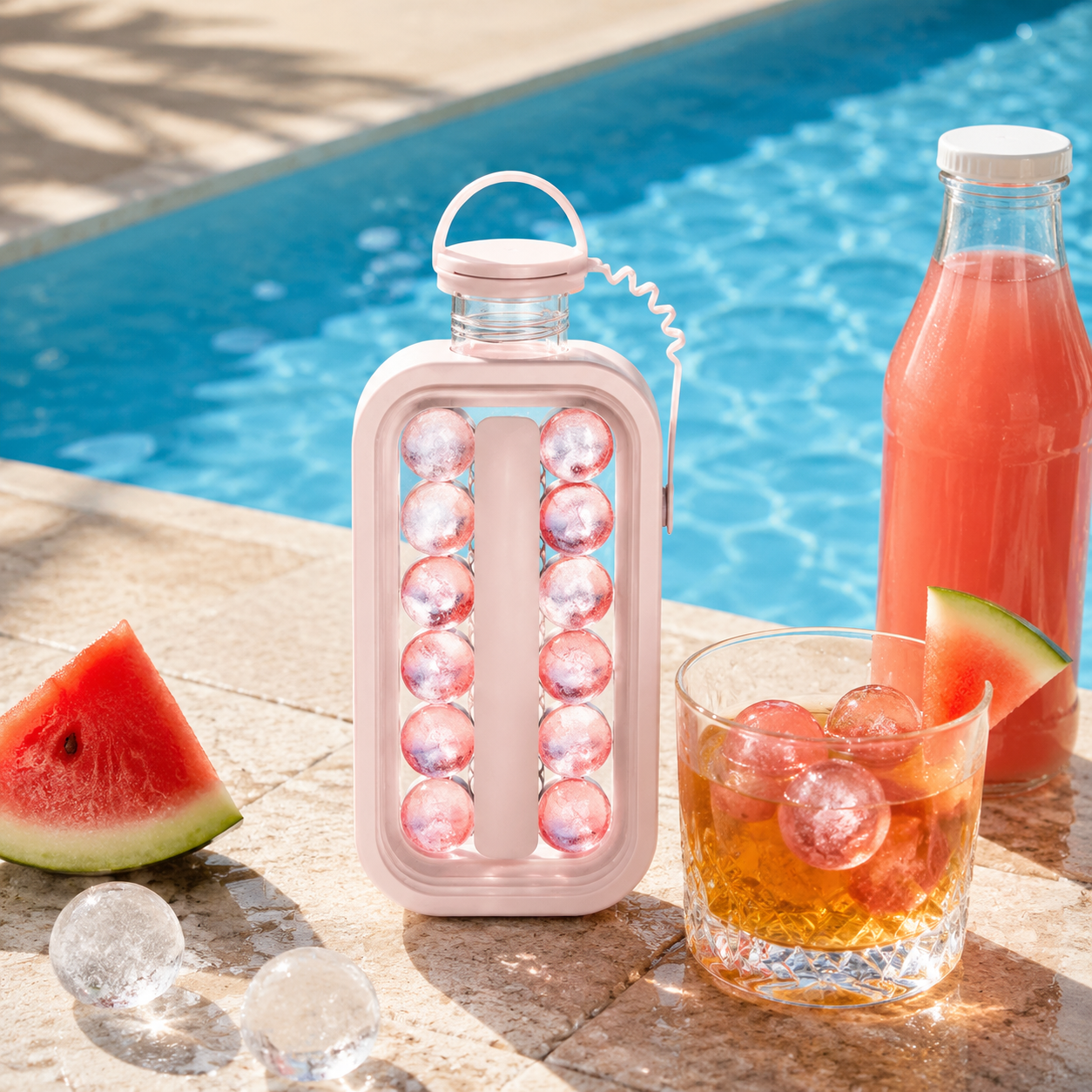 Portable Silicone Ice Ball Maker Bottle Freeze,Store & Release Perfect IceBalls with Ease