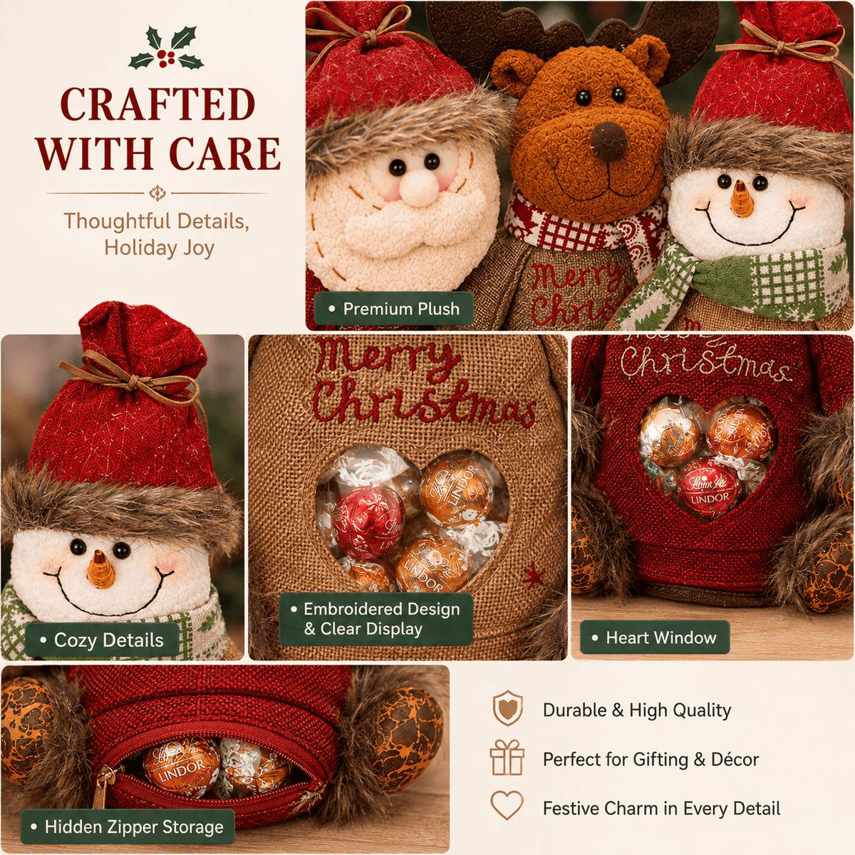 🎉 Last Day Promotion 49% OFF 🎉Christmas Gift Bags Zipper Design