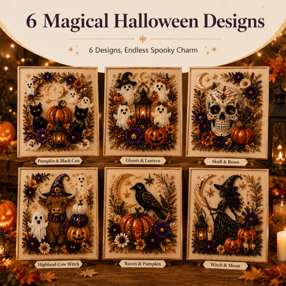 💥 Last Day 49% OFF – 👻✨ Halloween Pearl Art DIY Kit – Turn Tiny Pearls into Spooky-Cute Magic