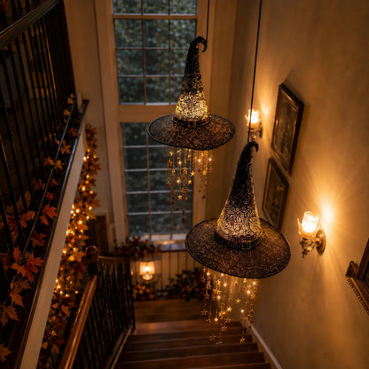 ✨49% Off Last Day✨Lighted Witch Hat Hanging Chime🎃