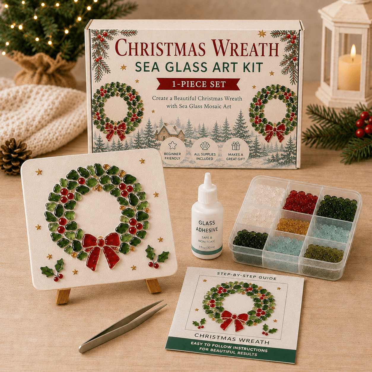 🎅🎄 Create your own magical Christmas sea glass art 🦌✨(🔥🔥🔥50% Off)