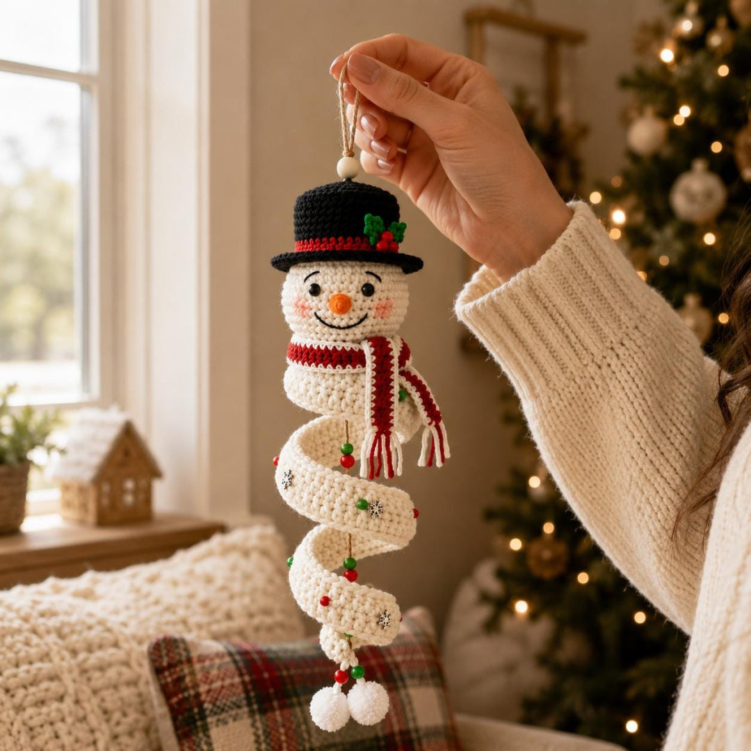 🔥Last Day 49% OFF✨Crochet Snowman Spiral Ornament DIY Kit
