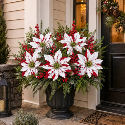 ❀Last Day 49% OFF - Christmas Poinsettia Planter Inserts