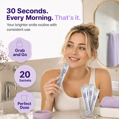 Purple Mint Mouthwash Sachets AlcoholFree Travel Fresh Breath Rinse 20 Pack