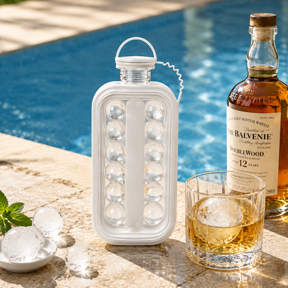 Portable Silicone Ice Ball Maker Bottle Freeze,Store & Release Perfect IceBalls with Ease
