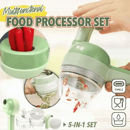 4-in-1 manual electric vegetable cutter SetMultifunction cordless food processor
