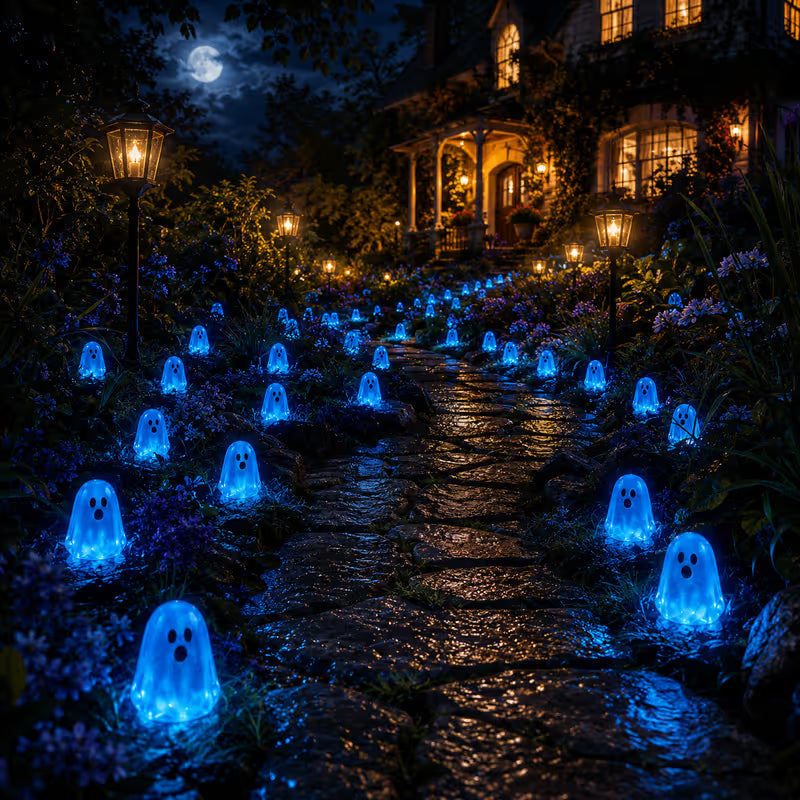 ⏳Last day 49% OFF - 👻Glow In Dark Cute Ghost Resin Bead Set
