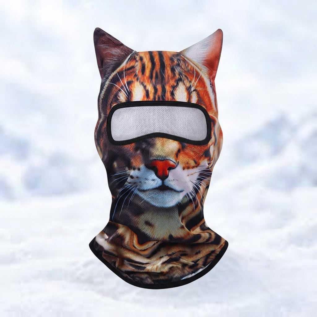 🔥3D Cat Ski Mask with Ears Funny Windproof Balaclava for Skiing & Festivals