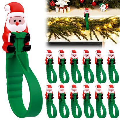 🎄🎅Santa Claus Adhesive Hooks (12- Pack) - no drills, no nails, just peel, stick, and hang