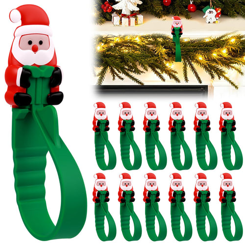 🎄🎅Santa Claus Adhesive Hooks (12- Pack) - no drills, no nails, just peel, stick, and hang