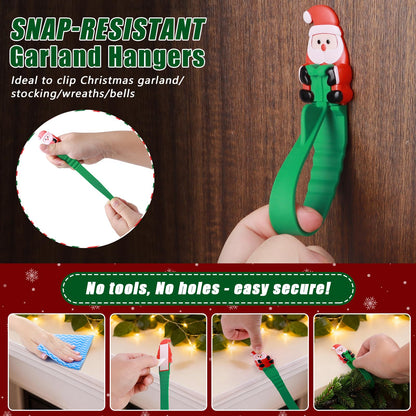 🎄🎅Santa Claus Adhesive Hooks (12- Pack) - no drills, no nails, just peel, stick, and hang