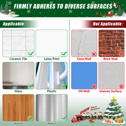🎄🎅Santa Claus Adhesive Hooks (12- Pack) - no drills, no nails, just peel, stick, and hang