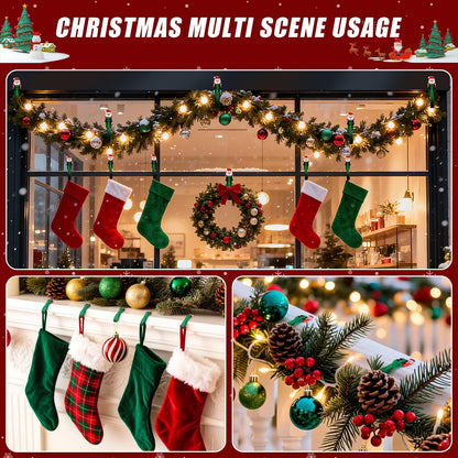 🎄🎅Santa Claus Adhesive Hooks (12- Pack) - no drills, no nails, just peel, stick, and hang