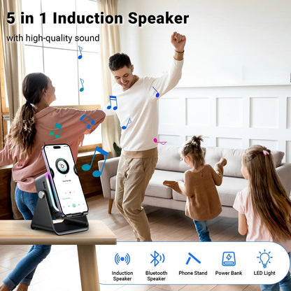 🔥50%OFF🔥 5-in-1 Wireless Speaker - Stereo Sound, RGB Light & Phone Stand
