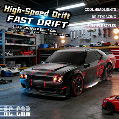 🏎️49% OFF 4WD RC Drift Car For Kids- 2.4GHz Remote Control Racing Car With LED Lights