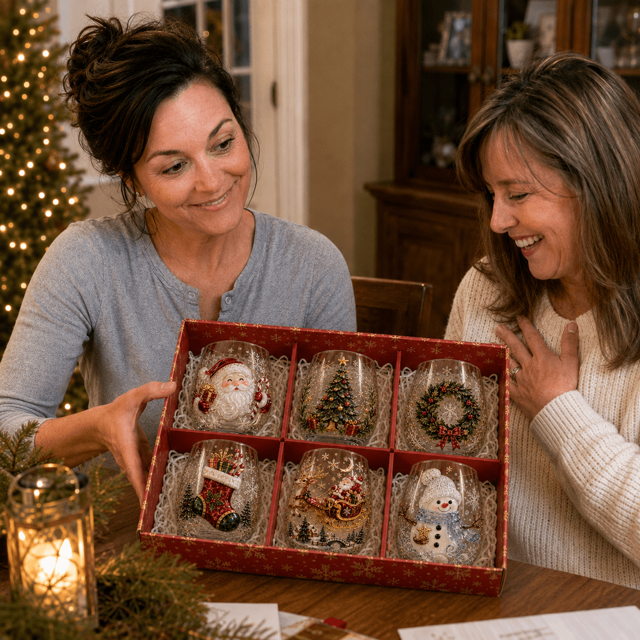 💥 Last Day 49% OFF – 🔥🎁Magical Christmas Glass Cup Gift Collection✨
