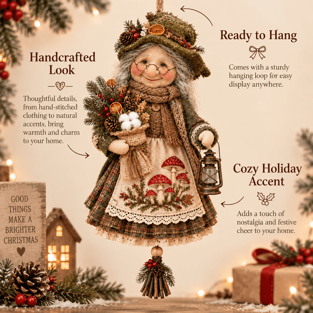 🍀Handmade Good Luck Granny - Chase Away Worries, Bring Home Warmth❤️✨