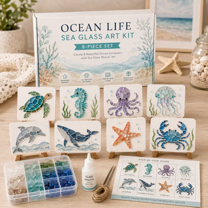 🌊✨ Ocean-Themed Art DIY Kit – Create a Stunning Mosaic Masterpiece