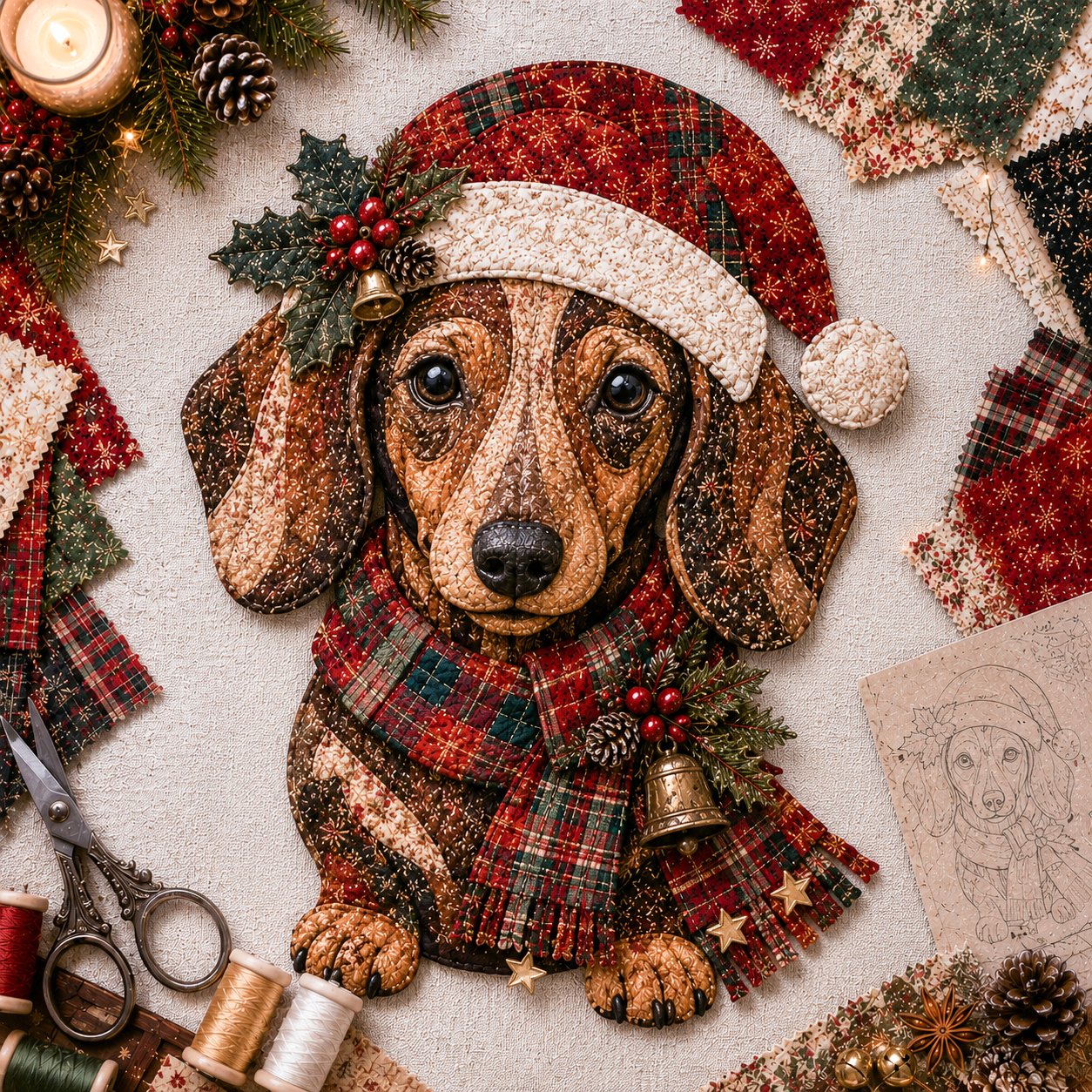 🔥LAST DAY 49% OFF - 🎅Christmas Patchwork Fabric DIY Decor Kit