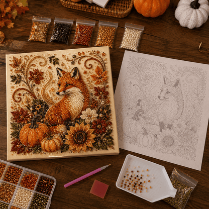 🔥 Last Day 49% OFF - 🍂💎 Autumn Pearl Painting Kit – Relaxing DIY Craft to Create Sparkling Fall Artwork 🖌️