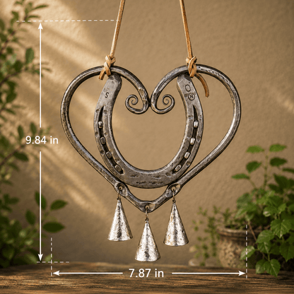 💥LAST DAY 49% OFF🔥 The Horseshoe Heart Wind Chime🖤🐎
