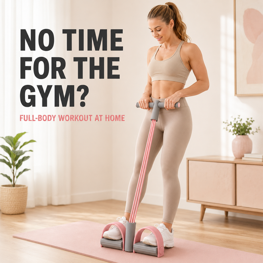 💪4-Tube Pedal Resistance Trainer - Full - Body Home Workout
