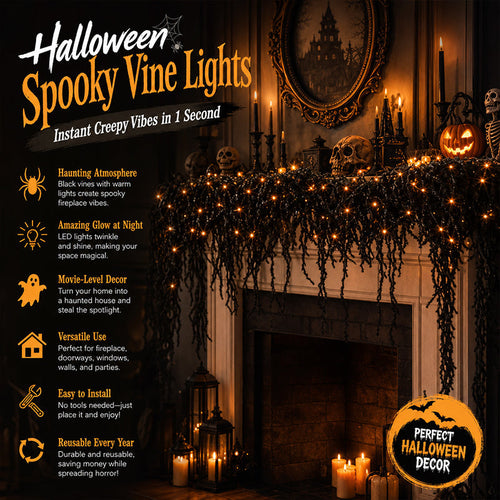 👻Halloween Set Spooky Chic: Fireplace Decor