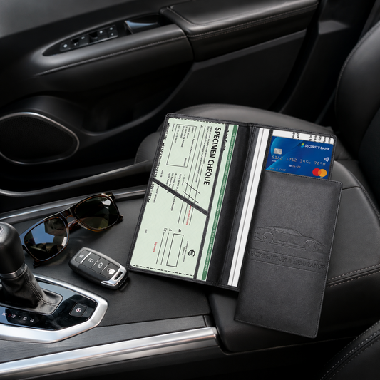 PU Car Registration Insurance Card and Driver License Document Holder