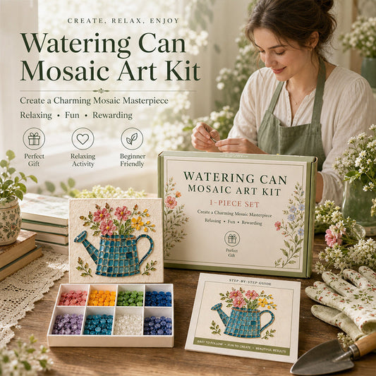💥 Last Day 49% OFF – Watering Can Mosaic Sea glass Art Kit