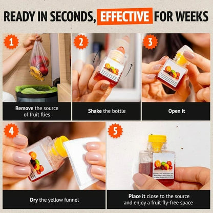 🔥LAST DAY 49% OFF - Ultra-Strong Fruit Fly Trap - User Friendly (Up to 3 Weeks per Bottle)