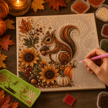 🔥 Last Day 49% OFF - 🍂💎 Autumn Pearl Painting Kit – Relaxing DIY Craft to Create Sparkling Fall Artwork 🖌️