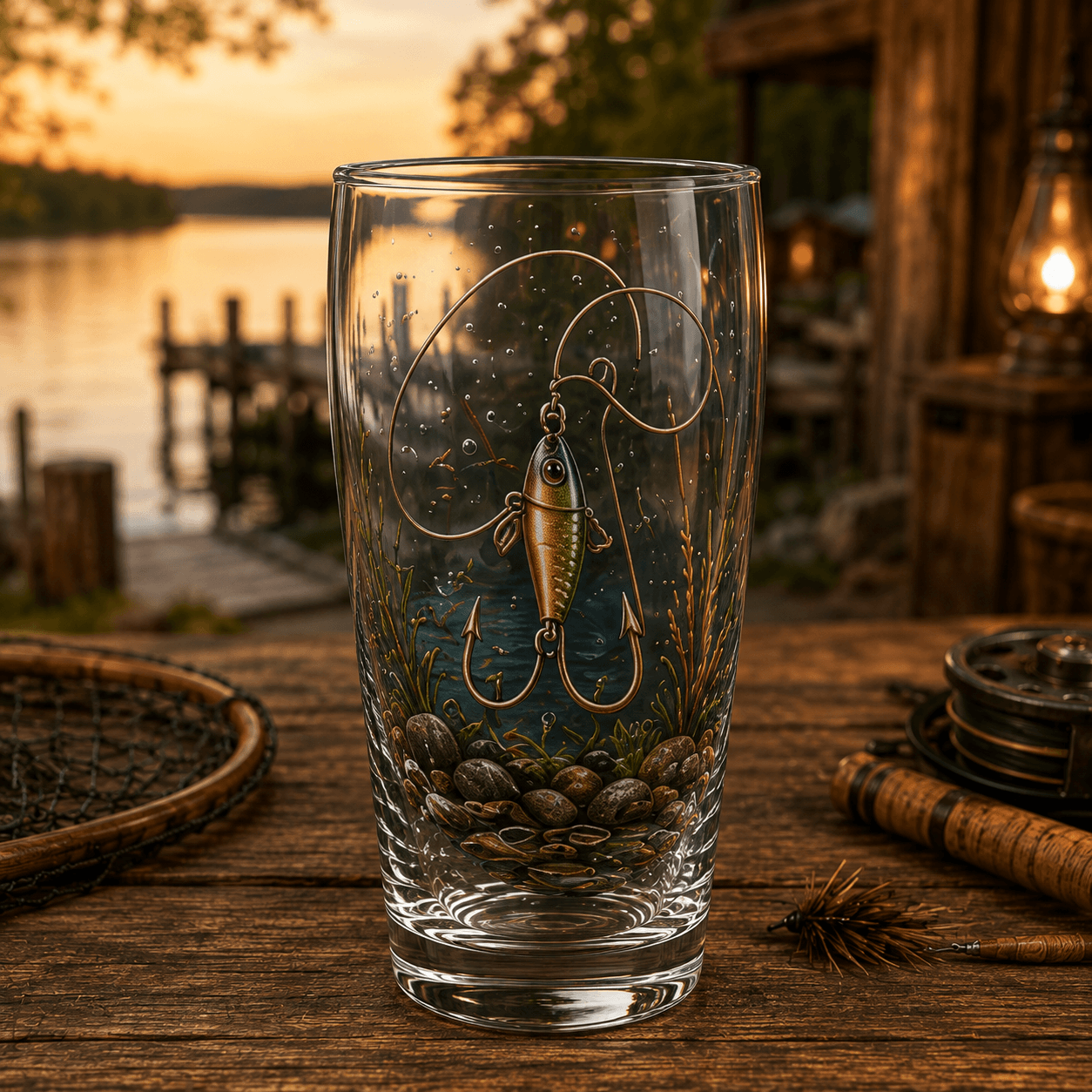 ✨🎣The Last Cast Fishing Pint Glass Collection - 7 Unique Angler Designs & Gift Box