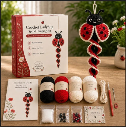 🔥LAST DAY 49% OFF - 🎁Crochet Spiral Hanging Kit – Beginner-Friendly DIY Garden Animal Decor 🧶🌿