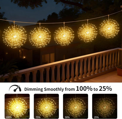 4-Pack Solar Fireworks Lights - 480 LEDS