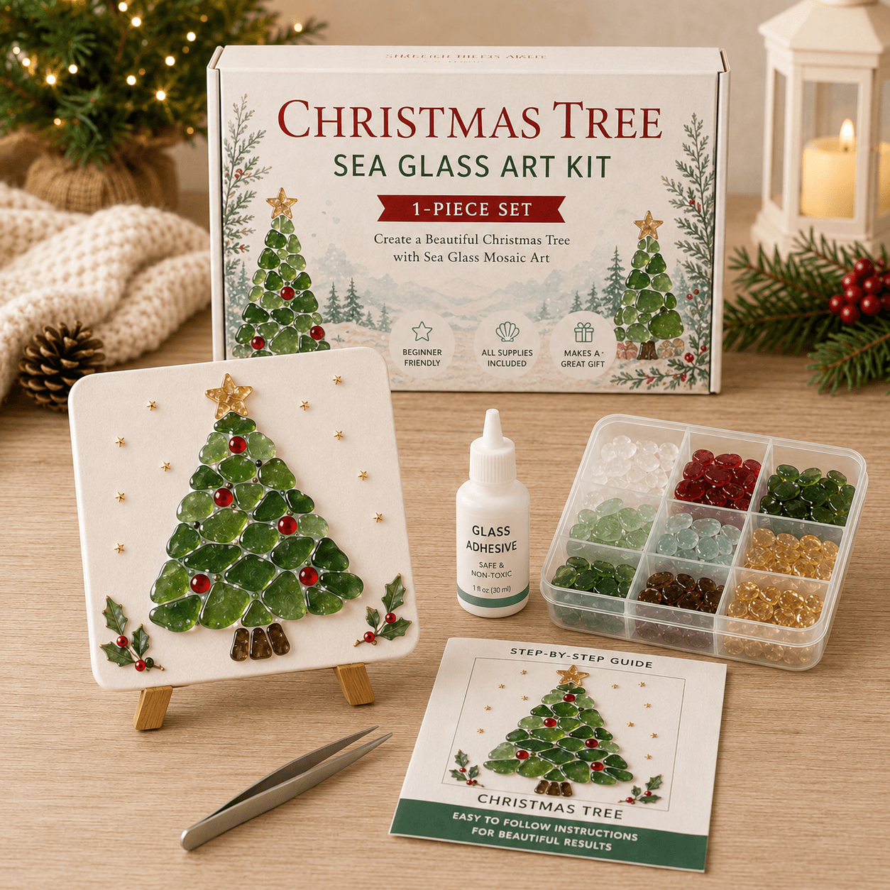 🎅🎄 Create your own magical Christmas sea glass art 🦌✨(🔥🔥🔥50% Off)