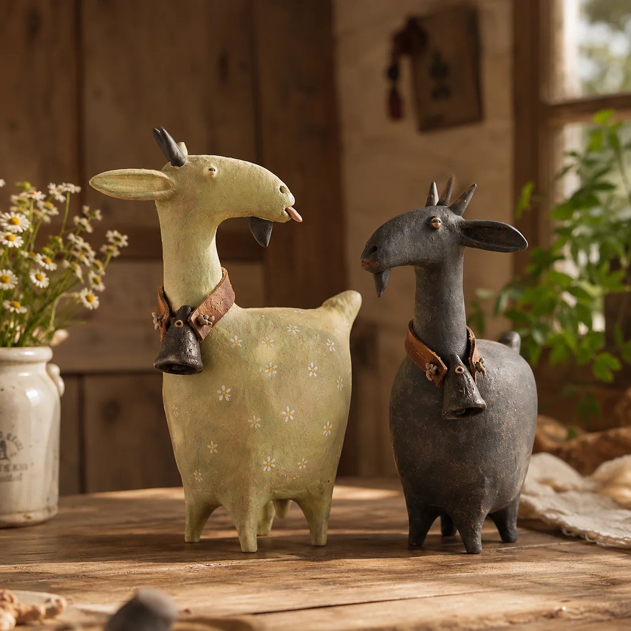 🔥Whimsical Farmhouse Goat Figurines🐐