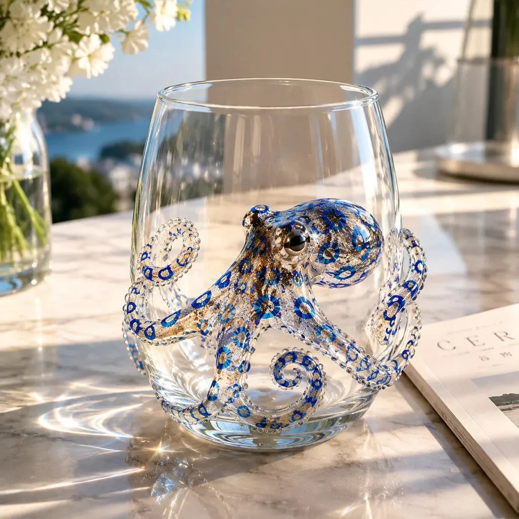 Last Day Promotion: The Perfect Beach House Gift 3d Ocean Animal Artisan Glassware