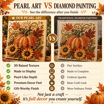 🔥 Last Day 49% OFF - 🍂💎 Autumn Pearl Painting Kit – Relaxing DIY Craft to Create Sparkling Fall Artwork 🖌️