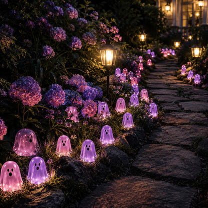 ⏳Last day 49% OFF - 👻Glow In Dark Cute Ghost Resin Bead Set