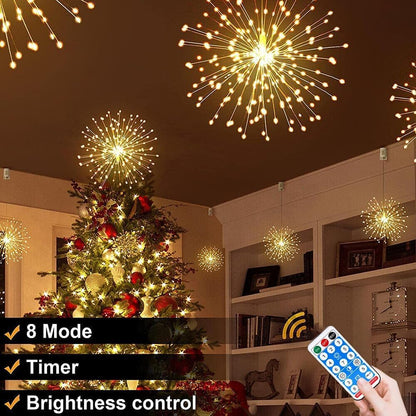 4-Pack Solar Fireworks Lights - 480 LEDS